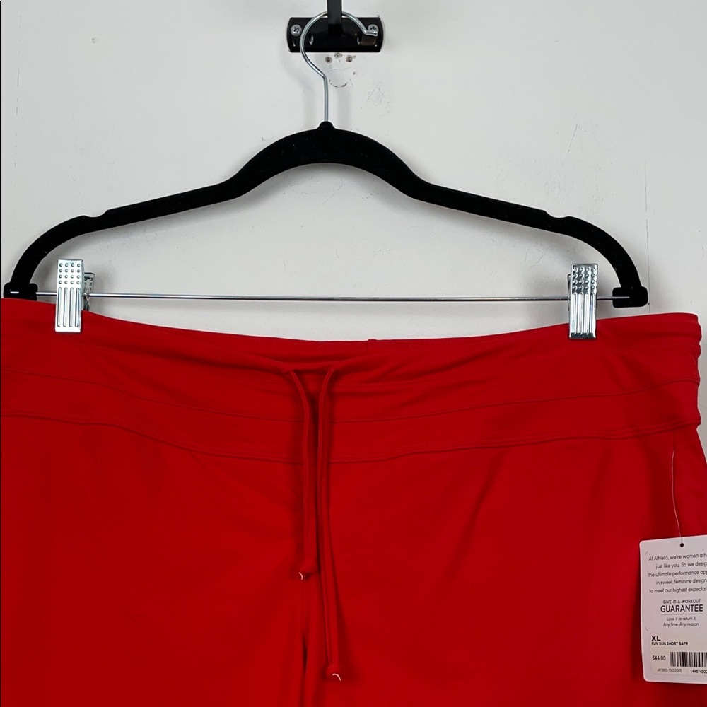 Athleta Fun In The Sun Drawstring Waist 2 Pocket Red Women's XL Swim Shorts - Picture 3 of 8